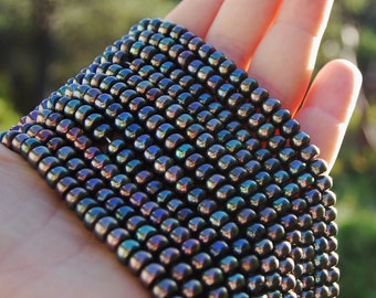 Perlas de agua dulce redondas de 6 mm y 1/2 pulgada, forma de rondelle, perlas naturales, suministros para hacer joyas, círculos de piedras, tiras de perlas