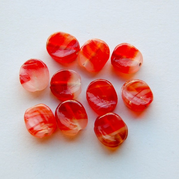 Red Glass Stone Etsy