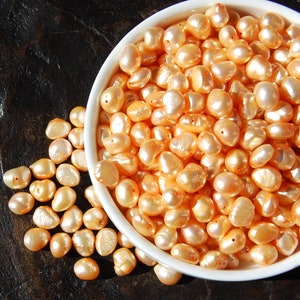 Sherbet Nugget Pearls: 7.5-8.5mm Loose Freshwater Pearls, Jewelry Making (25 pc)