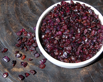 Garnet Chip Beads: Loose Gemstone Jewelry Making Supplies (25 grams, 5-8 mm)