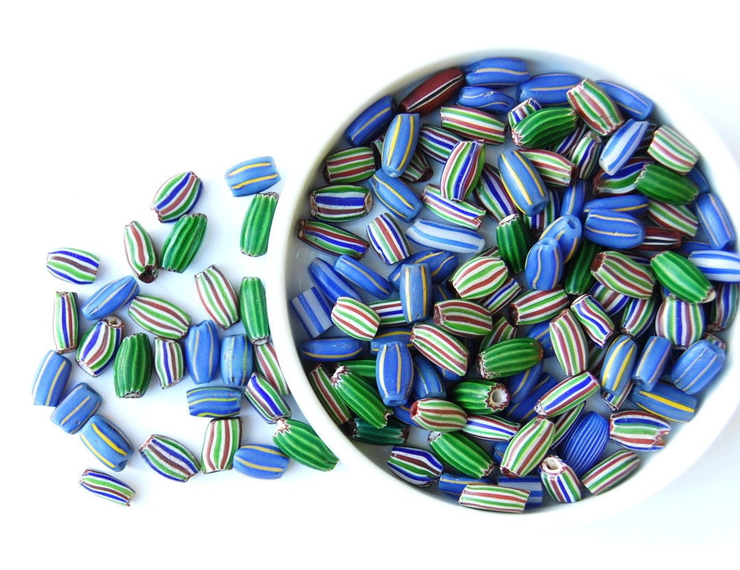 Antique Chevron Beads for Jewelry Making Etsy