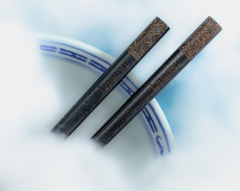 Personalized Japanese Wooden Chopsticks - Custom Engraved Gift - Unique Gift that is Perfect for Sushi Lovers, Wedding Favors or Foodies
