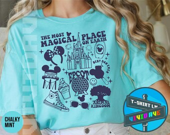 The Most Magical Place On Earth Shirt Disney World Shirts Disney Vacation t-Shirt Disneyland Shirt Disney Trip Shirt Comfort Color Shirt