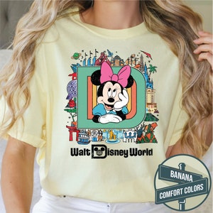 Comfort Colors Vintage Minnie Disneyland Shirt,Retro Vintage Disney Shirt,Disneyland Shirt,Disneyworld Shirt,Disney Family Matching Shirt