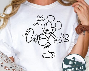 Disney Sketch T-Shirt- Disney Mickey Mouse Shirt, Disney World Shirt, Cute Mickey Shirt, Disneyland Shirt, Disney Shirt, Disney Fans Gift,