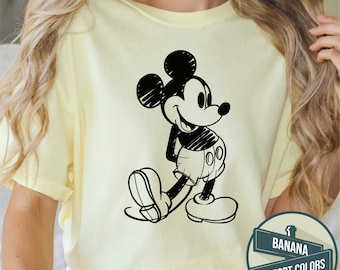 Retro Mickey Mouse Shirt, Vintage Mickey Shirt, Disney Vacation Shirt, Disneyland Mickey Shirt, Magic Kingdom Shirt, Classic Mickey Tee
