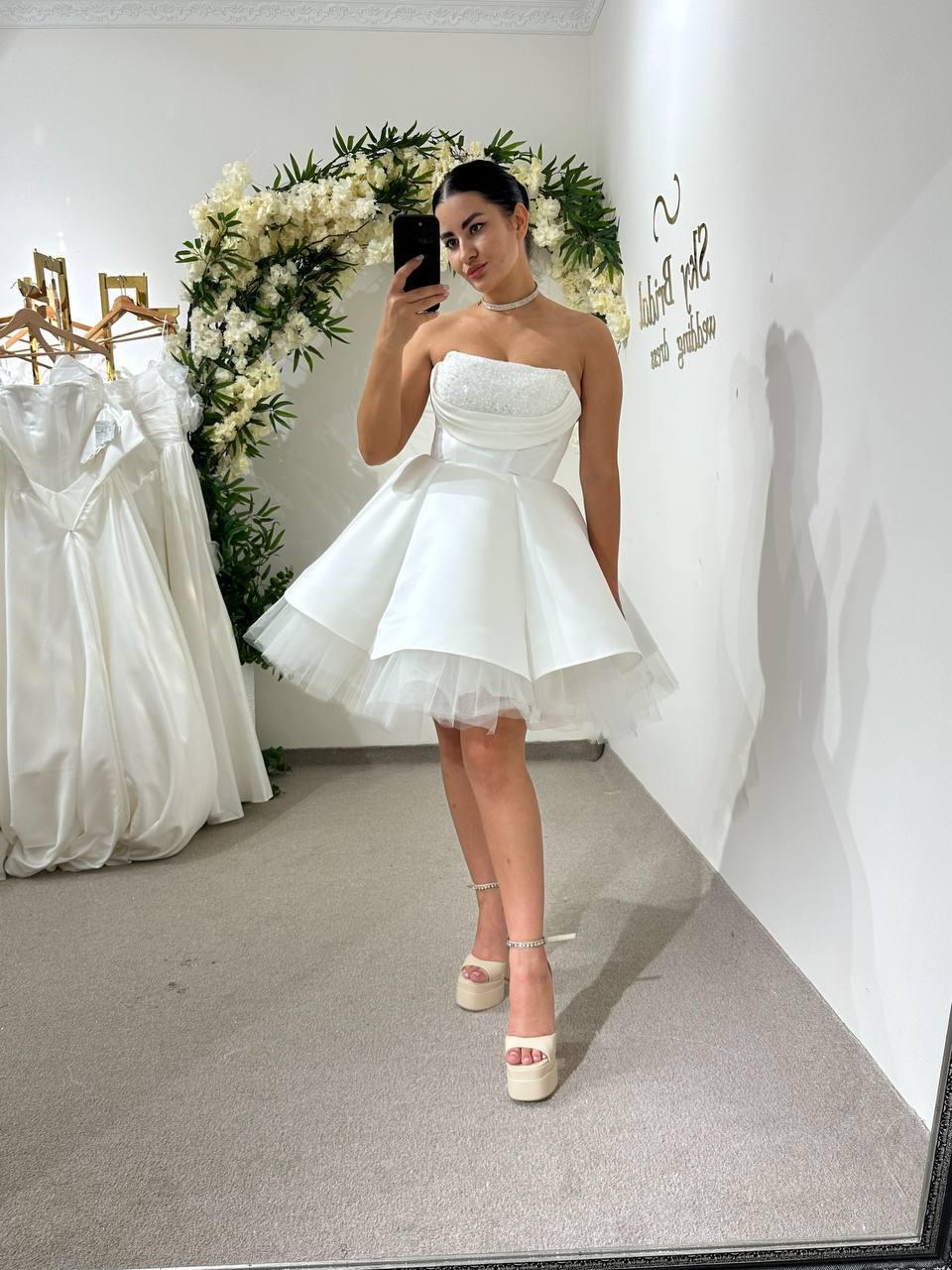 bridesmaid dresses asymmetrical hem Lola Dress by Studio Lexi – Dramatic Tulle Cocktail Dress