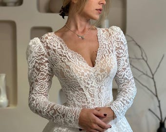 Lace Corset Gown with Train, Special Occasion Dress, Mother's Day Gift, Perfect for Events and Celebrations