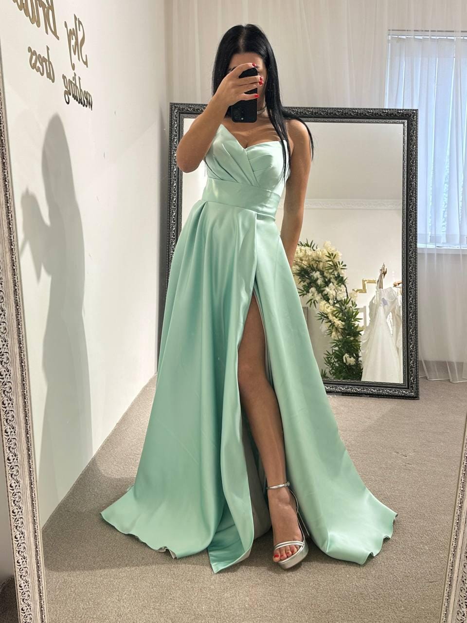 Mint Green Corset Prom Dress - Etsy