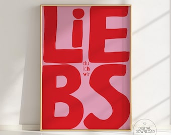 Love It Print, Modern Couple Quote Poster