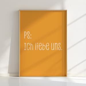Ich Liebe Uns Poster, Typografie-Poster, Spruch Poster, Dopamine Dekor,Wohnzimmer Poster, Flur Poster, Schrift Poster, Wanddeko Schlafzimmer