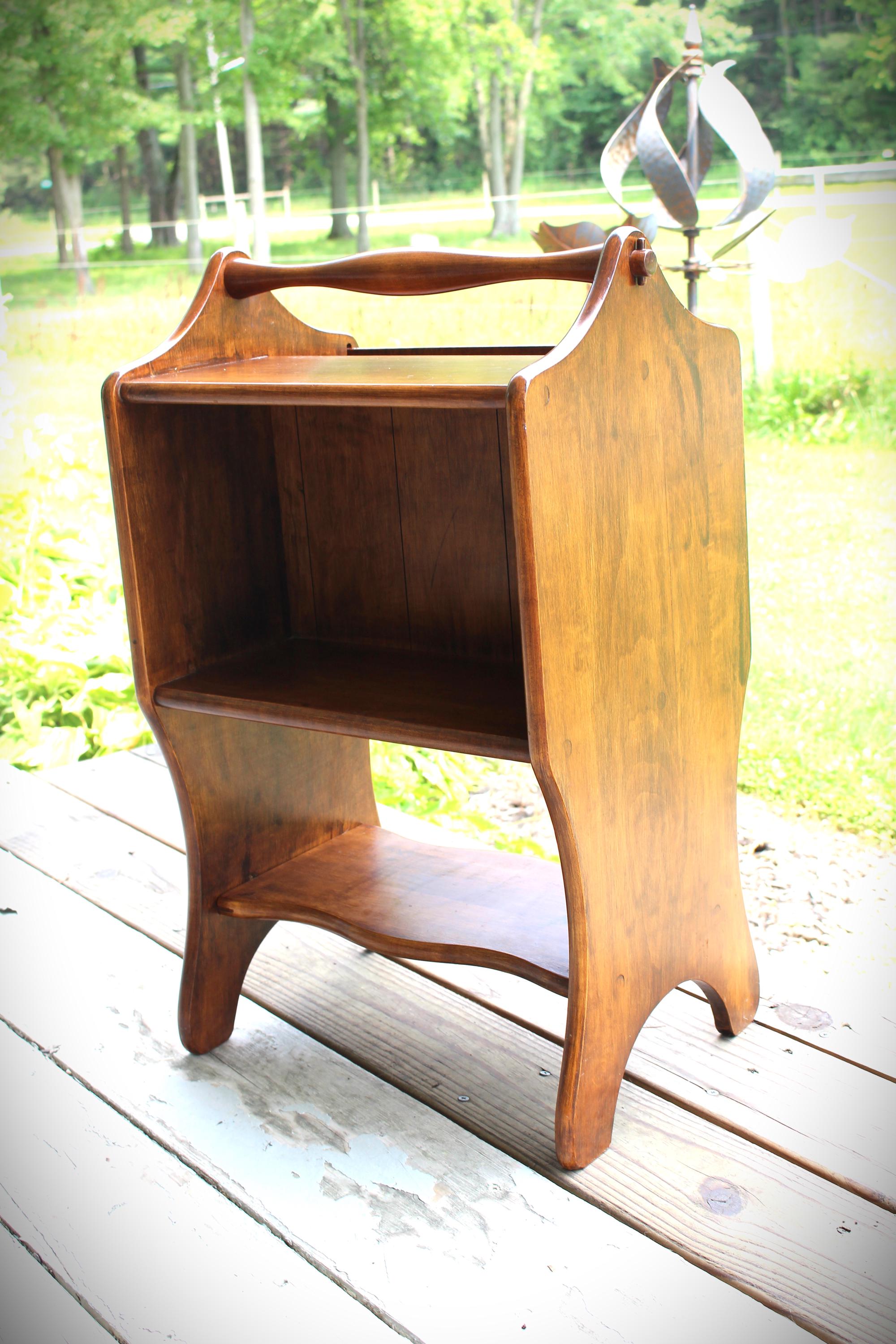 Antique Side Table With Magazine Rack - Etsy