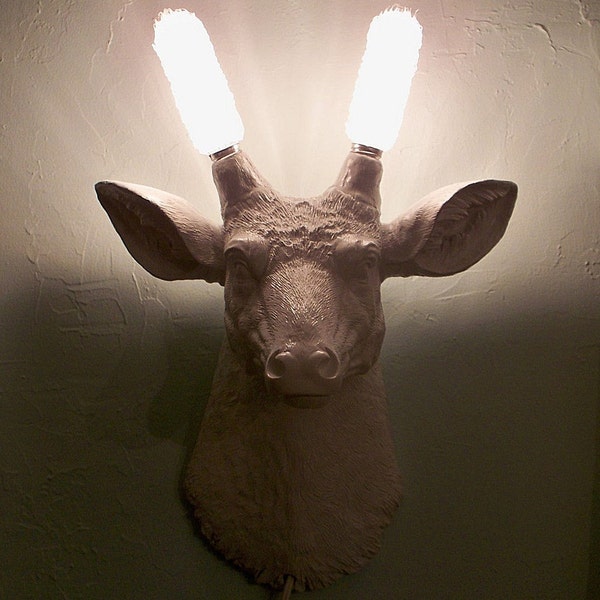 Have you ever wondered.............Wall Sconce, Faux Taxidermy,Mount,Deer Head,Buck