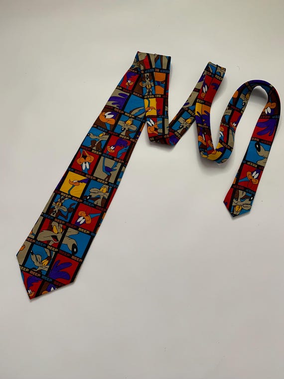 warner bros 1995 vintage tie 90's balancine hot c… - image 4