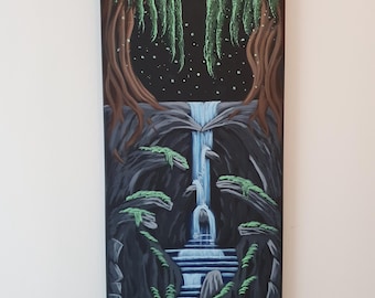 Original handgemaltes Acrylbild "Magische Höhle"