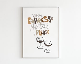 Poster Art - Digital Download - Espresso Martini - Wall Art - Decorative