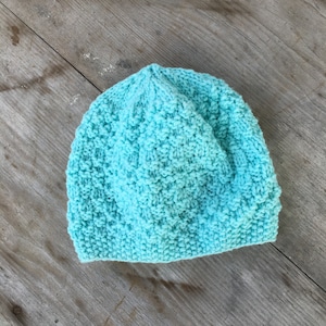 Strickmütze handgestrickte Slouchy Beanie - minzig Güte