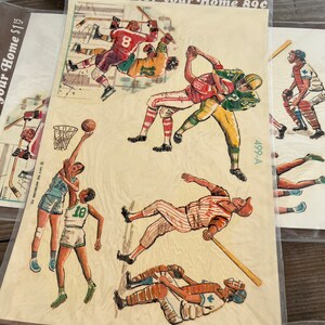 Planche De Décalcomanies Vintage Meyercord Sports Plein Air #902 - 6 Motifs - Années 1940