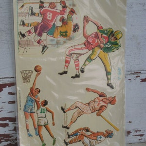 Vintage Meyercord Decals Sports Football Hockey Baseball Basketball 1970s 1673-W image 2