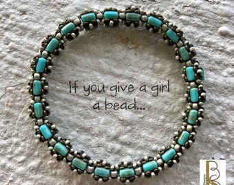 Arizona Dreamin’ Bracelet Tutorial | Rulla Beads & Seed Beads | Beadweaving PDF Pattern