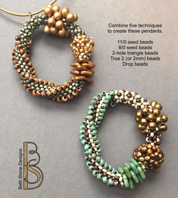 Seed Bead Weaving Triangle Bead Patterns DIY Pendant Pattern