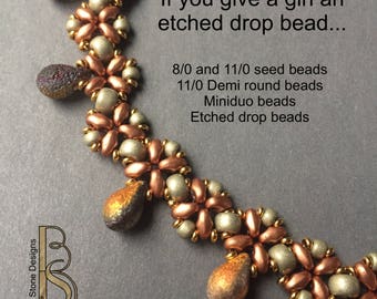 Drop Bead Necklace Tutorial | Seed Bead Beadweaving Pattern (PDF Download)