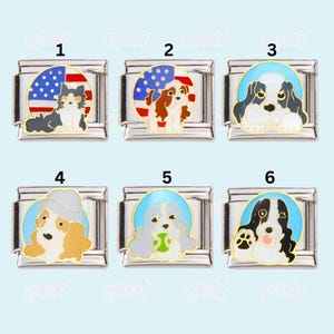 Charms italianos de edición limitada de raza Mejor amigo Perro Gato - Compatible con pulseras clásicas de charms italianos Nomination de 9 mm, pulseras minimalistas sencillas
