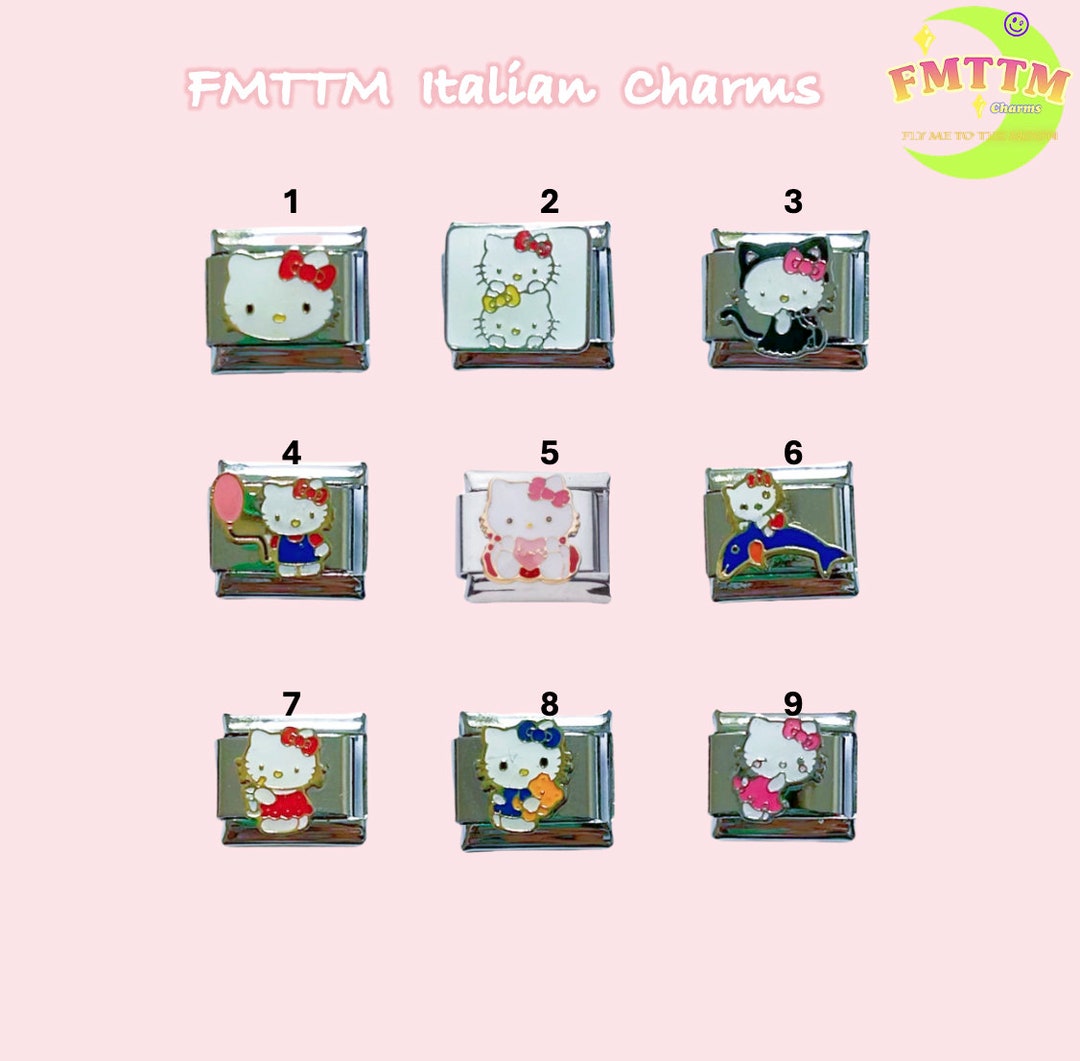 No.5 hello Kitty Italian Charms Fits Classic 9mm Nomination Italian