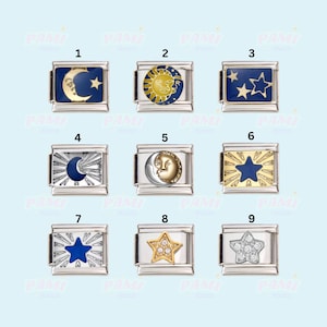 Moon Star Sun Italian Charm for All Major Italian Charm Brands Style Bracelet