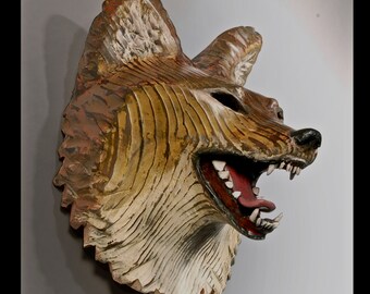 Coyote Mask Rustic wall art by Jason Tennant