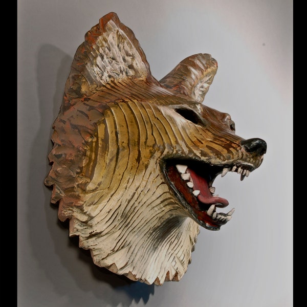 Coyote Mask Rustic wall art by Jason Tennant