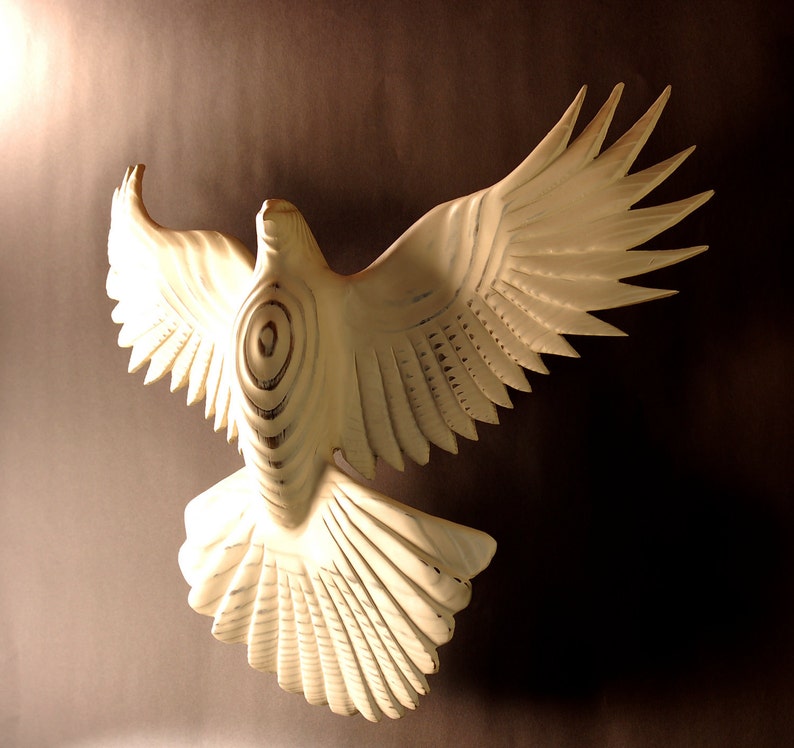 Dove Wall art woodcarving by Jason Tennant, inspirational art, wedding gift, get well gift, Christmas, Hanukkah 画像 4