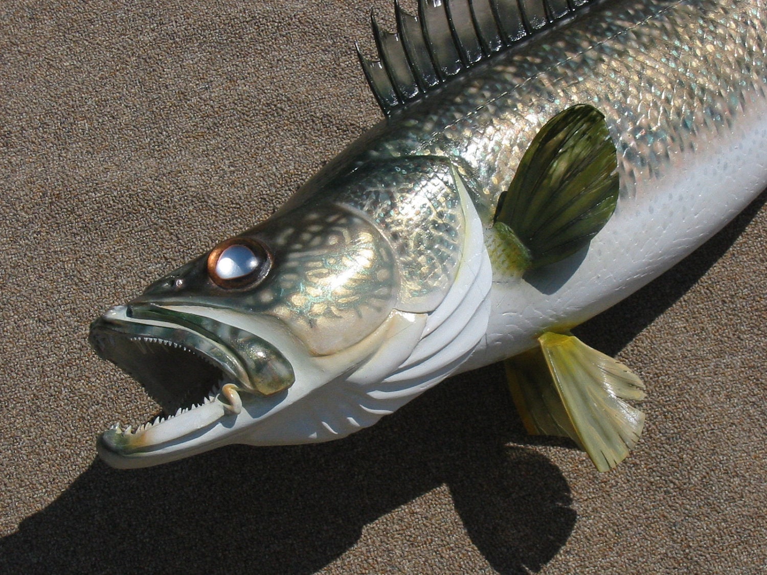 Walleye Woodcarving, Five Feet Long, by Jason Tennant - Etsy