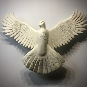 Peace Dove wood sculpture by Jason Tennant, inspirational , wedding gift, get well gift, Christmas, Hanukkah imagem 4