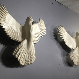 Dove Wall art woodcarving by Jason Tennant, inspirational art, wedding gift, get well gift, Christmas, Hanukkah image 2