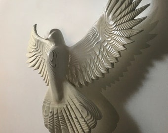 Peace Dove wood sculpture by Jason Tennant, inspirational , wedding gift,  get well gift, Christmas, Hanukkah