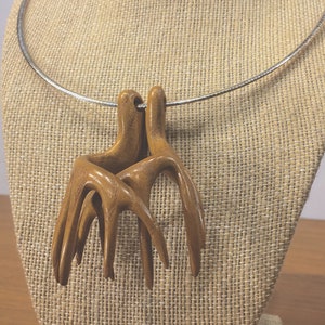 Antler pendant necklace wood carving Jason Tennant image 3