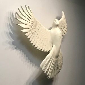 Peace Dove wood sculpture by Jason Tennant, inspirational , wedding gift, get well gift, Christmas, Hanukkah imagem 2