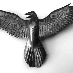 Raven Wood Carving 36" by Jason Tennant