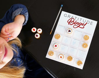 Printable Thanksgiving Party Game: Gratitude Bingo
