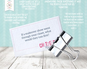 ChatterBox Conversation Game - Women's Edition. Printable Set