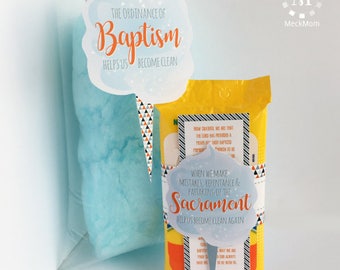 Baptism Talk Object Lesson: Cotton Candy Set for Boys