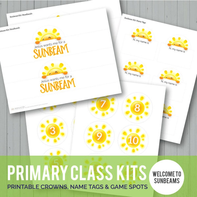 Primary Sunbeam Class Handout Kit image 2