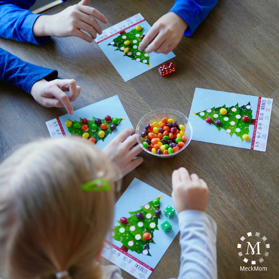 Christmas Kids Table Game Printable: Roll A Tree | Etsy