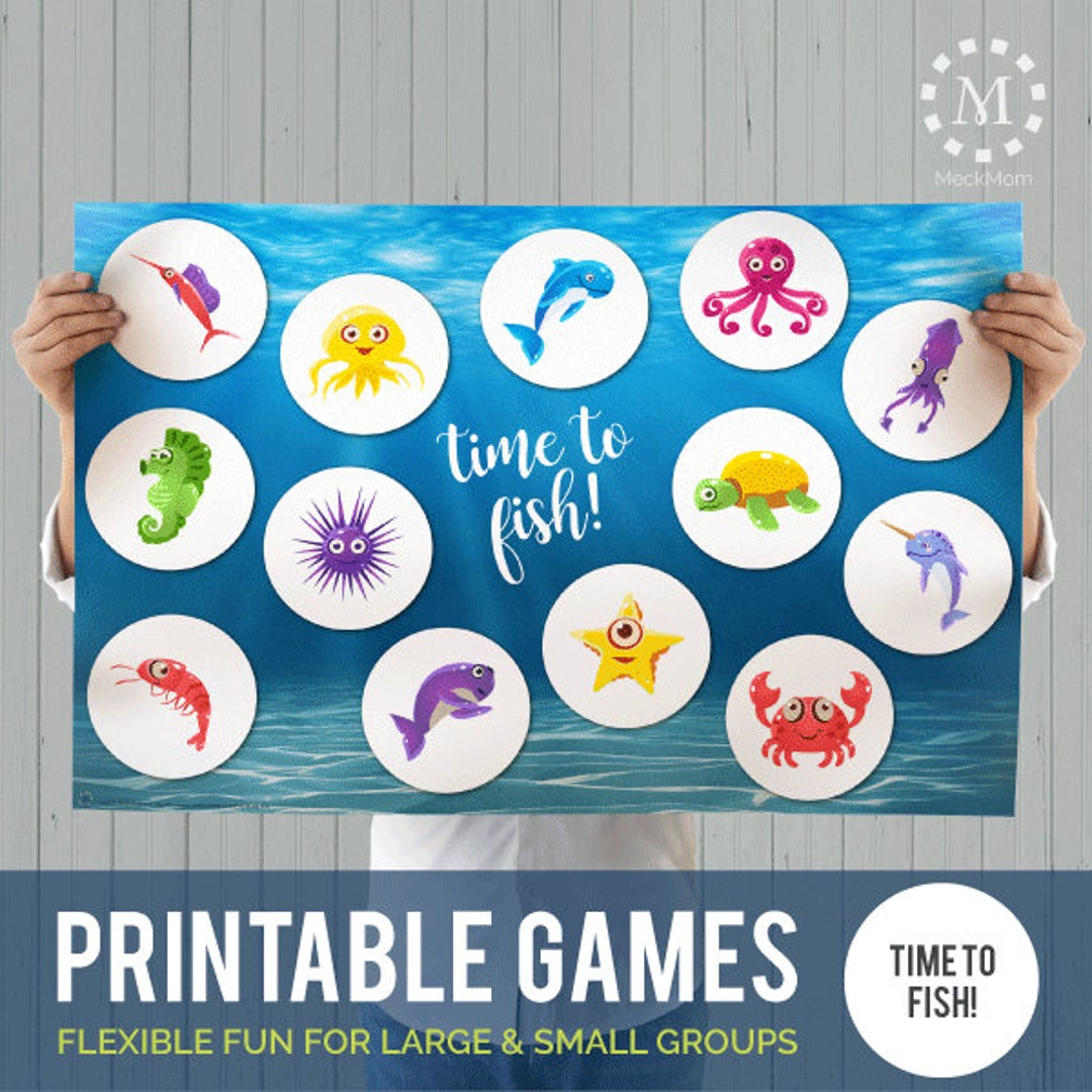 Printable Primary Games Time to Fish Etsy
