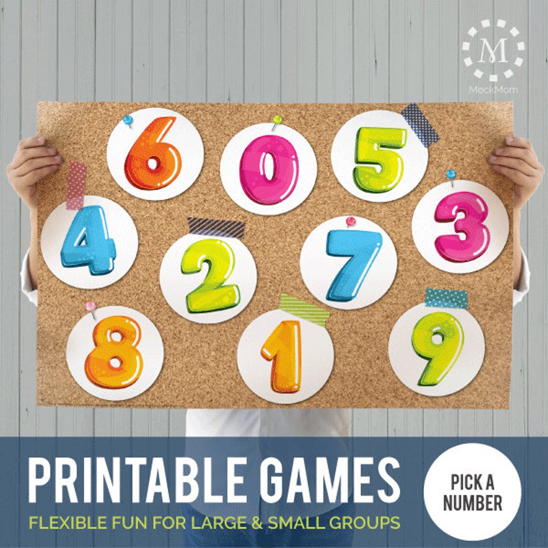 Printable Primary Games Pick a Number Etsy