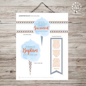 Baptism Talk Object Lesson: Cotton Candy Set for Boys imagem 2