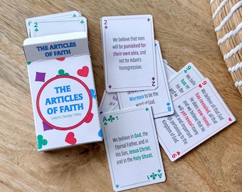 Articles of Faith Playing Cards | Object Lesson Card Game | Come Follow Me