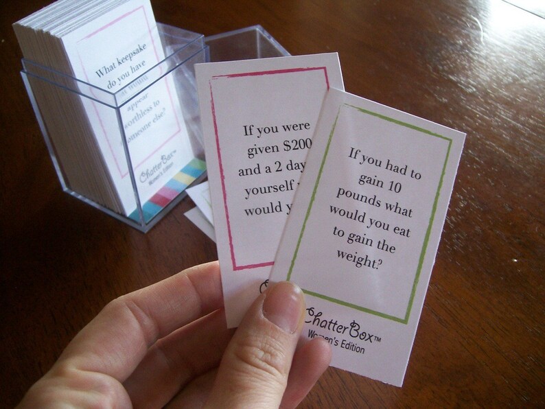 ChatterBox Conversation Game Women's Edition. Printable Etsy