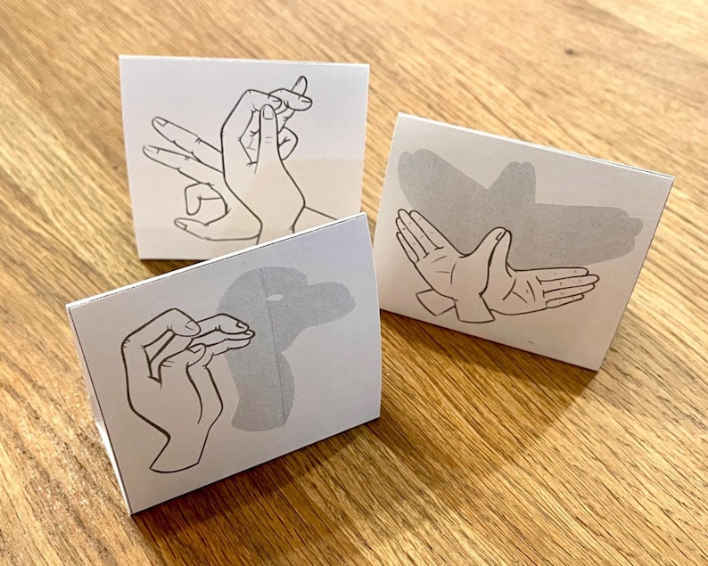 Card Puppet Example Type and Shadow Hand Puppet Cards | Object Lesson on Understanding ...